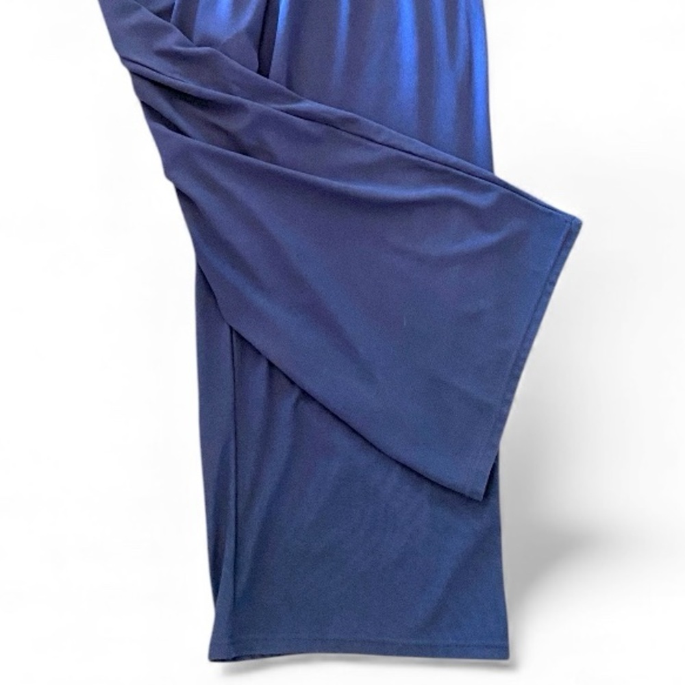 HALARA Waffle Jumpsuit Coveralls Stylish Blue Wide-Legs Multiple Pockets Casual - Picture 10 of 16